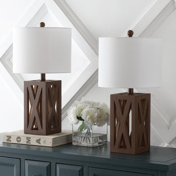 Stewart 21.5" Wood LED Table Lamp - JONATHAN Y